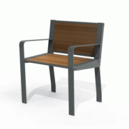 Fauteuil SQUARE accoudoirs stratifié compact