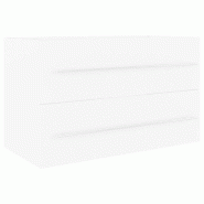 Helloshop26 - Armoire d'évier moderne avec tiroir 80 x 38,5 x 48 cm rangement élégant salle de bain en bois blanc 02_0047810 - blanc Bois massif 30