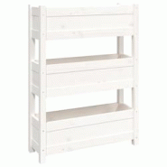 Helloshop26 - Jardinière bac lit surélevé plantes fleurs terrasse jardin 77 x 25 x 104,5 cm bois massif de pin blanc 02_0037845 - 3000217636310 Helloshop26 - Jardinière bac lit surélevé plantes fleurs terrasse jardin 77 x 25 x 104,5 cm bois massif de pin blanc 02_0037845 - 3000217636310