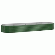 Helloshop26 - Jardinière bac lit surélevé plantes fleurs terrasse jardin de jardin acier enduit de poudre 322 x 100 x 36cm vert 02_0039628 - 300021 Helloshop26 - Jardinière bac lit surélevé plantes fleurs terrasse jardin de jardin acier enduit de poudre 322 x 100 x 36cm vert 02_0039628 - 300021