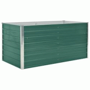 Helloshop26 - Jardinière lit surélevé plantes fleurs jardin 160 x 80 x 77 cm acier galvanisé vert 02_0000796 - 3000071291533 Helloshop26 - Jardinière lit surélevé plantes fleurs jardin 160 x 80 x 77 cm acier galvanisé vert 02_0000796 - 3000071291533