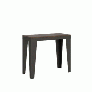 Itamoby Console Extensible 90X40/196 Cm Flame Small Evolution Noyer Structure Anthracite - marron VE196COFLMEVO-NC-AN