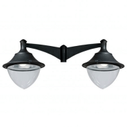 Luminaire pour mât 2 bras gunther-48 ip65 e27 2x70w noir