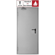 Porte Metalfeu Tunnel 2H - Performance - Performance EI120 - Bâti rigide en aluminium - Parement en tôle d'acier d'épaisseur 75/100 mm Porte Metalfeu Tunnel 2H - Performance - Performance EI120 - Bâti rigide en aluminium - Parement en tôle d'acier d'épaisseur 75/100 mm