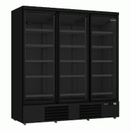 Réfrigérateur noir ventilé de supermarché libre service avec 3 port... - P7455.2235
