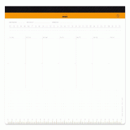 RHODIA Sous-main semainier A4+, 60 feuillets microperforés 80 g/m², imprimés agenda perpétuel - blanc 194040C