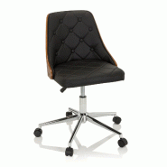 Siège de bureau / Fauteuil de direction CENCA Similicuir noir hjh OFFICE - noir plastique 729420