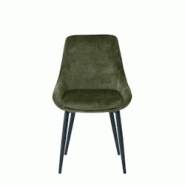 SIT Möbel Lot de 2 chaises en velours | Accoudoirs Supposed | Revêtement en velours vert | Pieds en métal noir | L 48 x P 57 x H 84 cm - multicolor SIT Möbel Lot de 2 chaises en velours | Accoudoirs Supposed | Revêtement en velours vert | Pieds en métal noir | L 48 x P 57 x H 84 cm - multicolor