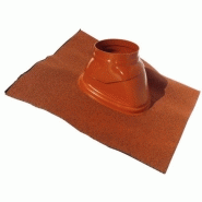 Solin ubiflex noir de toiture 2545 avec bavette 500x500 mm pour terminal de diamètre 60100 et 80125