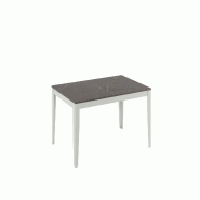 Stones Fauteuil Grace avec structure en polypropylène et piètement en métal, assise rembourrée en tissu gris foncé - Design moderne - multicolore