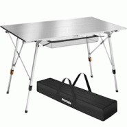 TecTake GmbH tectake Table de camping pliante Bastian en Aluminium, réglable en hauteur argent - 404984 - argenté aluminium 404984 TecTake GmbH tectake Table de camping pliante Bastian en Aluminium, réglable en hauteur argent - 404984 - argenté aluminium 404984