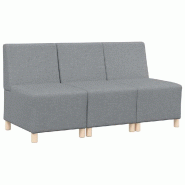 Unité de Sofa Modulaire Sans Accoudoirs 3 pcs Gris clair Modèle Vega StudioDesk Mixte - Matériau naturel 8721288279170