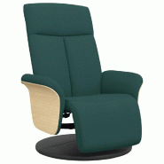 VidaXL Fauteuil inclinable avec repose-pieds vert foncé tissu Modèle Orlora - 356525