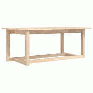 VidaXL Table basse 110x55x45 cm Bois massif de pin Modèle Patio Phi Plus - 822167