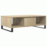 VidaXL Table basse chêne sonoma 104x60x35 cm bois d'ingénierie Modèle Ombre Boréale - 827095