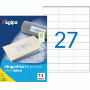 2700 étiquettes blanches multi-usage, format 70 x 31 mm (100 feuilles A4 / cdt) - 3270241190014