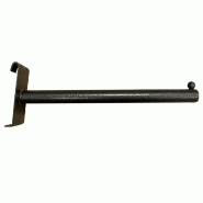 Bras droit L25,5cm pour grille - gris martelé - acier - Tube 20mm