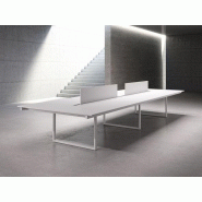 Bureau bench 4 personnes Be.1 avec extensions et écrans Bureau bench 4 personnes Be.1 avec extensions et écrans