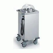 Chariot chauffe-assiettes - 60 assiettes Ø 180-290 mm - Sur roulettes Tournus Equipement 808171