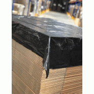 Coiffe palette plastique - 512040 – Noir Opaque 20µ - (700 x 2) x 1600 mm Coiffe palette plastique - 512040 – Noir Opaque 20µ - (700 x 2) x 1600 mm