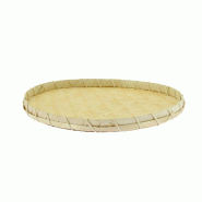 CREAPAK Zela plateau de présentation rond bambou naturel ø 30x2 lot de 20 - blanc Bambou COF-4720356