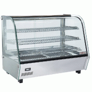 Diamond - Vitrine chauffante de table, 3 niv., vitre bombée - réf. WR-VH16-G6 - gris inox AKS-WR-VH16-G6