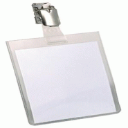 Durable Badge nominatif 90 x 60 mm format vertical avec clip - 8002-19