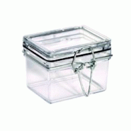 ECOLOMIQUE - 12 Pcs - Bocal plastique transparent rectangulaire - 180 ml, 5,1 x 6,9 x 8,6 cm - ECO210BOCAR180 - transparent plastique ECO210BOCAR180 ECOLOMIQUE - 12 Pcs - Bocal plastique transparent rectangulaire - 180 ml, 5,1 x 6,9 x 8,6 cm - ECO210BOCAR180 - transparent plastique ECO210BOCAR180