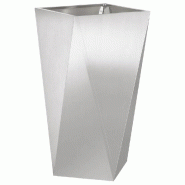 Helloshop26 - Jardinière moderne design extérieur 40 x 40 x 75 cm résistant intempéries chic en acier inoxydable argent 02_0053028 - inox 30002377