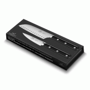 LION SABATIER Coffret Préparer Office 9cm + Mini Santoku 12cm 764180 - noir 3269417641801