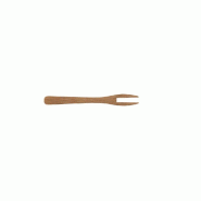Mini fourchette 2 dents bambou couleur naturelle 9cm - par 1000