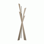 Porte-manteau Zeus 40x177 cm en fer beige Design contemporain élégant Autonome pour entrée, chambre ou bureau Fabriqué en Italie - beige 8051513306716