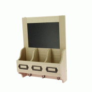 Rangement 3 casiers avec ardoise - Rangement 3 casiers avec ardoise -