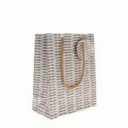 Sacs en papier imitation osier 20+10X25cm - par 12