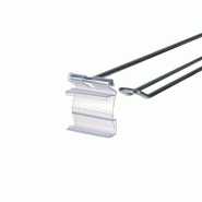 Support étiquette électronique 45mm transparent - Pricer - pour broches avec tige en T