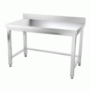 Table de travail en inox 1600 x 800 mm adossée avec renfort PREMIUM / GOLDINOX - gris inox 3701770802043 Table de travail en inox 1600 x 800 mm adossée avec renfort PREMIUM / GOLDINOX - gris inox 3701770802043