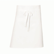 Tablier de cuisine coton blanc 55x100 cm