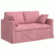 VidaXL Canapé Rose 138 x 78 x 80 cm Velours Modèle Atlas Work Plus - 42024417