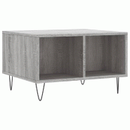 VidaXL Table basse Sonoma gris 60x50x36,5 cm Bois d'ingénierie Modèle Flex Modern Pro - 830546