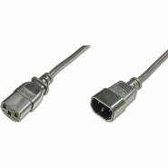 ASSMANN Rallonge de câble d'alimentation DIGITUS C14 - C13 St/Bu, 1,8 m - AK-440201-018-S