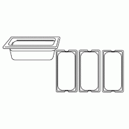Bac gastronorme 1/3 4,9L 32,5x17,5x15cm inox