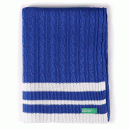 Benetton - Plaid 140x190cm 200gsm 100% Acrylique Bleu Rainbow - bleu BE131 Benetton - Plaid 140x190cm 200gsm 100% Acrylique Bleu Rainbow - bleu BE131