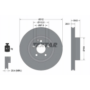 Disque de frein ventilé intérieur Textar 92115303 - Avant - Boîte de 1 disque Disque de frein ventilé intérieur Textar 92115303 - Avant - Boîte de 1 disque