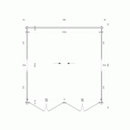 Garage double bois / 25 m² / toit double pente / 5 x 5.64 x 2.82 m