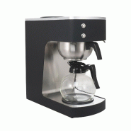 GastroHero Machine à café filtre ECO 2 litres noire avec verseuse en verre incluse, 100 tasses/heure, machine à café professionnelle - noir inox F