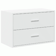 Helloshop26 - Armoire de rangement empilable 60 x 31 x 40 cm avec 2 tiroirs pratique déco moderne en bois d'ingénierie blanc 02_0051188 - blanc Bois