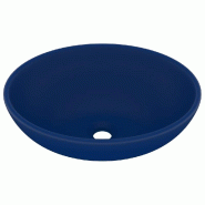 Helloshop26 - Lavabo vasque ovale de luxe mat 40x33 cm céramique bleu foncé 02_0002666 - 3000101651535