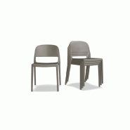 Lot de 4 chaises BLENDY - marron