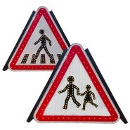 Panneau lumineux pieton alimentation solaire