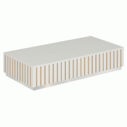 Podium pour mannequins Vertigo T03 MDF naturel et blanc 120x60x25cm